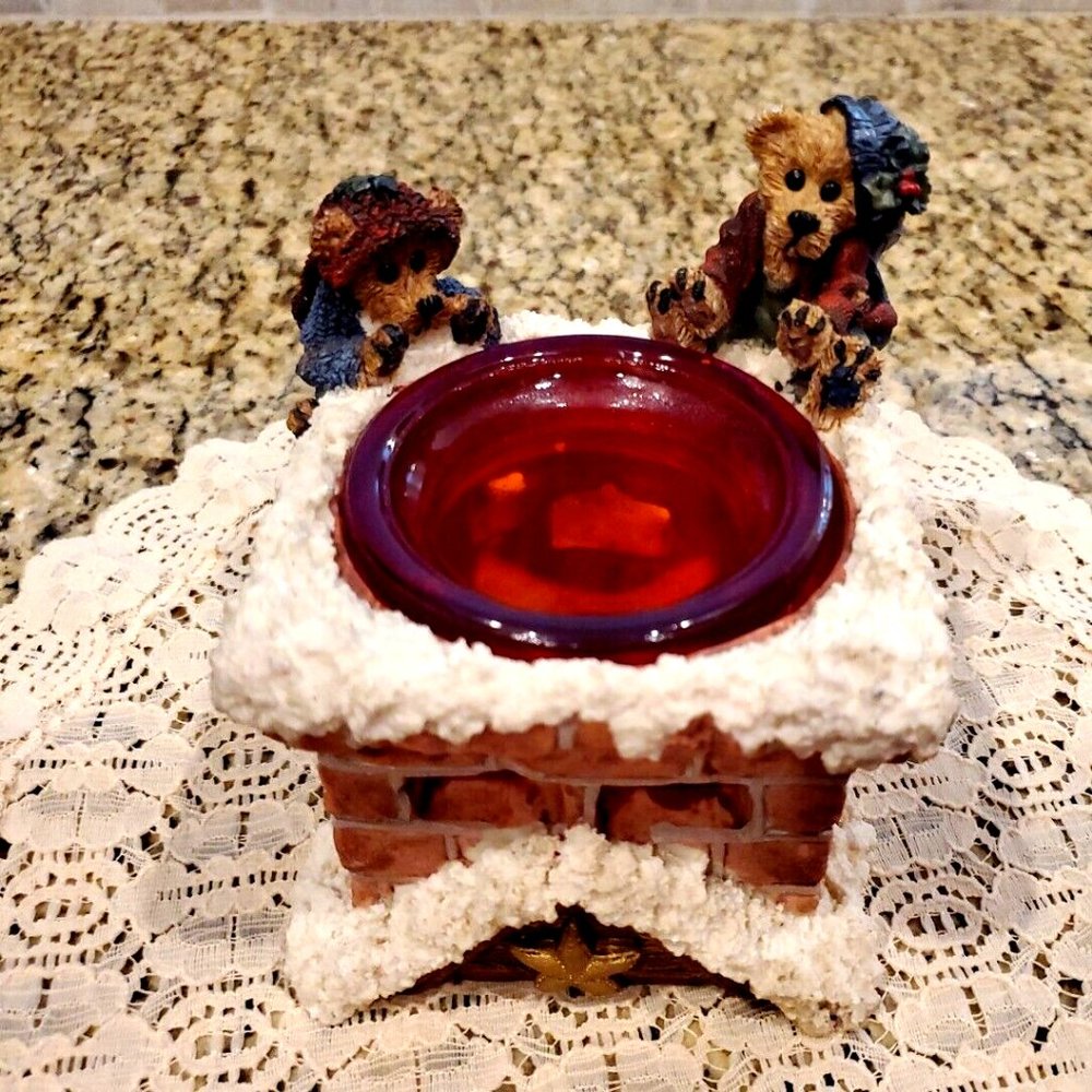 Boyds Bears & Friends Elgin Elliot Elves Toasty Warm Figurine Style 2771 Votive